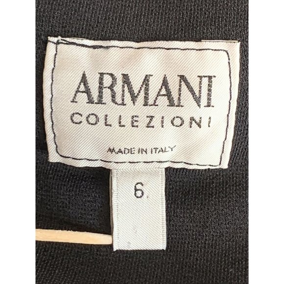 Giorgio Armani Dress Womans 6 Black Sleeveless One Side Waist Gather Swing Hem - Picture 10 of 11